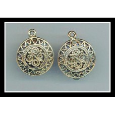 Round Silver Earrings